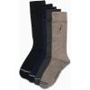 imageNautica Mens Dress Socks  5 Pack Stretch Comfort Crew Socks with Stay Up Cuffs and Reinforced Seams Shoe Size 6125Brown Heather