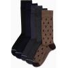 imageNautica Mens Dress Socks  5 Pack Stretch Comfort Crew Socks with Stay Up Cuffs and Reinforced Seams Shoe Size 6125BrownGrey Assorted