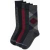 imageNautica Mens Dress Socks  5 Pack Stretch Comfort Crew Socks with Stay Up Cuffs and Reinforced Seams Shoe Size 6125Dark Grey Heather