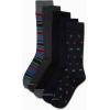 imageNautica Mens Dress Socks  5 Pack Stretch Comfort Crew Socks with Stay Up Cuffs and Reinforced Seams Shoe Size 6125Graphite Heather Assorted