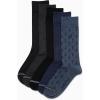 imageNautica Mens Dress Socks  5 Pack Stretch Comfort Crew Socks with Stay Up Cuffs and Reinforced Seams Shoe Size 6125Medium Denim Assorted