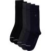 imageNautica Mens Dress Socks  5 Pack Stretch Comfort Crew Socks with Stay Up Cuffs and Reinforced Seams Shoe Size 6125NavyGreyBlack