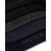 imageNautica Mens Dress Socks  5 Pack Stretch Comfort Crew Socks with Stay Up Cuffs and Reinforced Seams Shoe Size 6125NavyGreyBlack