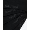 imageNautica Mens Dress Socks  5 Pack Stretch Comfort Stay Up Cuff Crew Socks for Men with Reinforced Seams Shoe Size 6125Black Mini Rib
