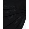 imageNautica Mens Dress Socks  5 Pack Stretch Comfort Stay Up Cuff Crew Socks for Men with Reinforced Seams Shoe Size 6125Black Stripe