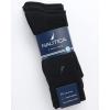 imageNautica Mens Dress Socks  5 Pack Stretch Comfort Stay Up Cuff Crew Socks for Men with Reinforced Seams Shoe Size 6125Black Wide Rib