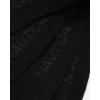 imageNautica Mens Dress Socks  5 Pack Stretch Comfort Stay Up Cuff Crew Socks for Men with Reinforced Seams Shoe Size 6125Black Wide Rib