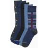 imageNautica Mens Dress Socks  5 Pack Stretch Comfort Stay Up Cuff Crew Socks for Men with Reinforced Seams Shoe Size 6125Dark Denim Heather
