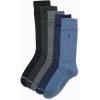 imageNautica Mens Dress Socks  5 Pack Stretch Comfort Stay Up Cuff Crew Socks for Men with Reinforced Seams Shoe Size 6125Denim Heather Assorted