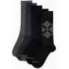 imageNautica Mens Dress Socks  5 Pack Stretch Comfort Stay Up Cuff Crew Socks for Men with Reinforced Seams Shoe Size 6125Graphite Heather Assorted