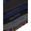 imageNautica Mens Dress Socks  Solid Crew Socks 10 PackBlueGrey Stripes