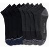 imageNautica Mens Quarter Socks  8 Pack Comfort Cushioned Athletic Ankle Socks for Men  Casual Mens Sports SocksGrey Heathernavy