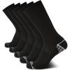 imageNautica Mens Crew Socks  5 Pack Performance Cushion Comfort Crew Socks  Athletic Socks for Men 6125Black