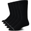 imageNautica Mens Dress Socks  5 Pack Stretch Comfort Stay Up Cuff Crew Socks for Men with Reinforced Seams Shoe Size 6125Black Mini Rib