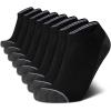 imageNautica Mens Low Cut Socks  8 Pack Comfort Cushioned Athletic Ankle Socks for Men  Casual Mens Sports SocksClassic Black