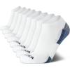 imageNautica Mens Low Cut Socks  8 Pack Comfort Cushioned Athletic Ankle Socks for Men  Casual Mens Sports SocksWhite Multi