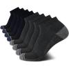 imageNautica Mens Quarter Socks  8 Pack Comfort Cushioned Athletic Ankle Socks for Men  Casual Mens Sports SocksGrey Heathernavy