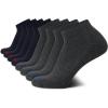 imageNautica Mens Quarter Socks  8 Pack Comfort Cushioned Athletic Ankle Socks for Men  Casual Mens Sports SocksNavygrey