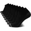 imageNautica Mens Quarter Socks  8 Pack Comfort Cushioned Athletic Ankle Socks for Men  Casual Mens Sports SocksSolid Black