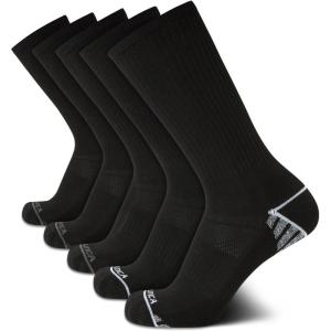 imageNautica Mens Crew Socks  5 Pack Performance Cushion Comfort Crew Socks  Athletic Socks for Men 6125Black