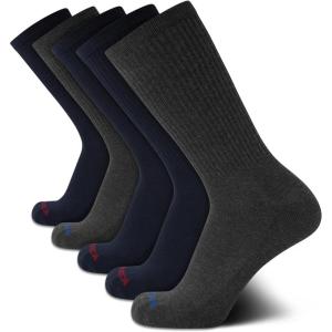 imageNautica Mens Crew Socks  5 Pack Performance Cushion Comfort Crew Socks  Athletic Socks for Men 6125BlueGrey