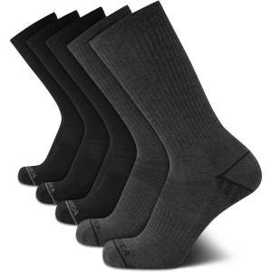 imageNautica Mens Crew Socks  5 Pack Performance Cushion Comfort Crew Socks  Athletic Socks for Men 6125Dark Grey Heather