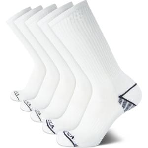 imageNautica Mens Crew Socks  5 Pack Performance Cushion Comfort Crew Socks  Athletic Socks for Men 6125White