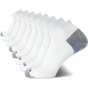 imageNautica Mens Quarter Socks  8 Pack Comfort Cushioned Athletic Ankle Socks for Men  Casual Mens Sports SocksPure White
