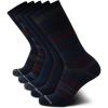 imageNautica Mens Crew Dress Socks  5 Pack LightCushion Crew Length Work Socks for Men  Classic Breathable Mens SocksNavyBurgundy
