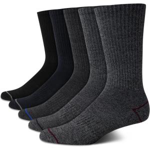 imageNautica Mens Crew Dress Socks  5 Pack LightCushion Crew Length Work Socks for Men  Classic Breathable Mens SocksBlackGray