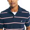imageNautica Mens Classic Fit Striped Performance Deck PoloNavy