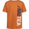 imageNautica Boys Short Sleeve Graphic Crew Neck TShirt Soft Comfortable Relaxed FitFireside Vertical Icon Fb13