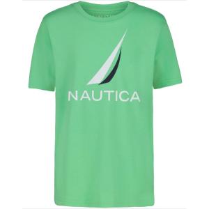 imageNautica Boys Short Sleeve Graphic Crew Neck TShirt Soft Comfortable Relaxed FitJclass Keen Green
