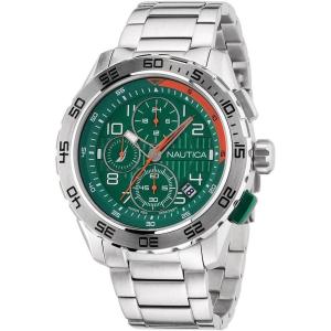 imageNautica Mens NAPNSS304 NST 101 Recycled 85 Stainless Steel Bracelet Watch