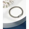 imageNautica Mens BraceletOxidized Stainless Steel Curb Link Chain Bracelet for Women and Men7 MM