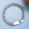imageNautica Stainless Steel Bracelet for Men 10mm Cuban Link Chain 85 Inch