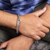 imageNautica Stainless Steel Bracelet for Men 10mm Link Cuban Chain Box Clasp 8 inches