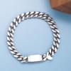 imageNautica Stainless Steel Bracelet for Men 10mm Link Cuban Chain Box Clasp 8 inches