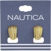 imageNautica Textured Shell Hoop Clip On Earrings for Women
