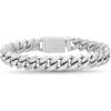 imageNautica Stainless Steel Bracelet for Men 10mm Link Cuban Chain Box Clasp 8 inches