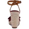 imageNautica Womens Espadrille Wedge Sandals  Platform Heel Summer Dress Shoes with Ankle Strap and Bow  Comfortable Open Toe Beach and Casual FootwearBurgundybuckle