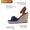 imageNautica Womens Espadrille Wedge Sandals  Platform Heel Summer Dress Shoes with Ankle Strap and Bow  Comfortable Open Toe Beach and Casual FootwearNavybuckle