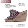 imageNautica Womens Espadrille Wedges for Women Platform Sandals  SlipOn Knot Bow Summer Shoes with Woven Rope HeelBeach Multi