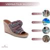 imageNautica Womens Espadrille Wedges for Women Platform Sandals  SlipOn Knot Bow Summer Shoes with Woven Rope HeelBeach Multi