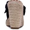imageNautica Womens Espadrille Wedges for Women Platform Sandals  SlipOn Knot Bow Summer Shoes with Woven Rope HeelBlack