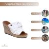 imageNautica Womens Espadrille Wedges for Women Platform Sandals  SlipOn Knot Bow Summer Shoes with Woven Rope HeelWhite