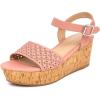 imageNautica Womens Platform Wedge Sandals Fashion Ankle Strap Lightweight Cushioned Casual Beach Sandal  Lightweight ampamp ComfortableMauve