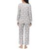 imageNautica Pajamas for Women Set Long Sleeve Henley Pajama Shirt ampamp Pants Warm Winter Fleece Sleepwear Lounge PJ Sets for WomenGrey Snowflake