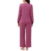 imageNautica Pajamas for Women Set Long Sleeve Henley Pajama Shirt ampamp Pants Warm Winter Fleece Sleepwear Lounge PJ Sets for WomenPink Geo