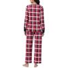 imageNautica Pajamas for Women Set Long Sleeve Henley Pajama Shirt ampamp Pants Warm Winter Fleece Sleepwear Lounge PJ Sets for WomenRed Plaid